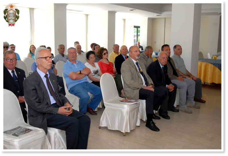 Panoramica della sala. Assemblea dei soci UNMS della sezione provinciale di Cassino